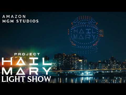 Thumbnail of the Project Hail Mary global light show video